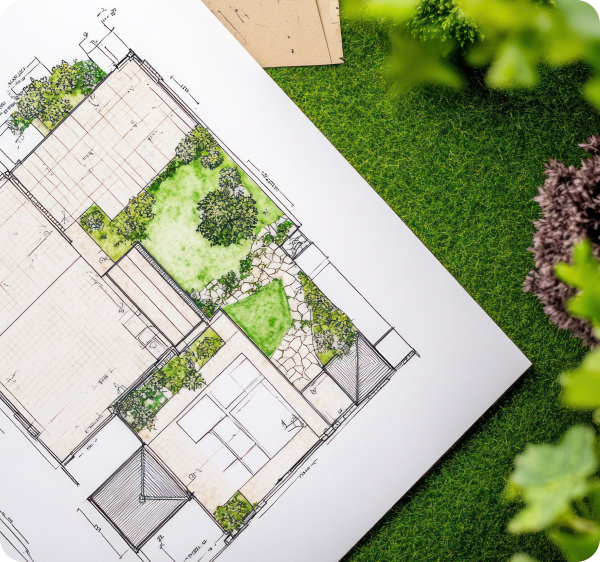 Rzut projektu ogrodu